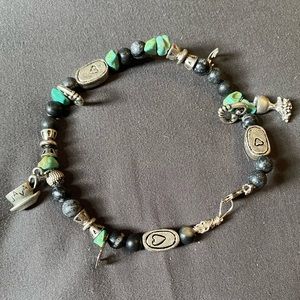 Crystal charm bracelet or anklet.